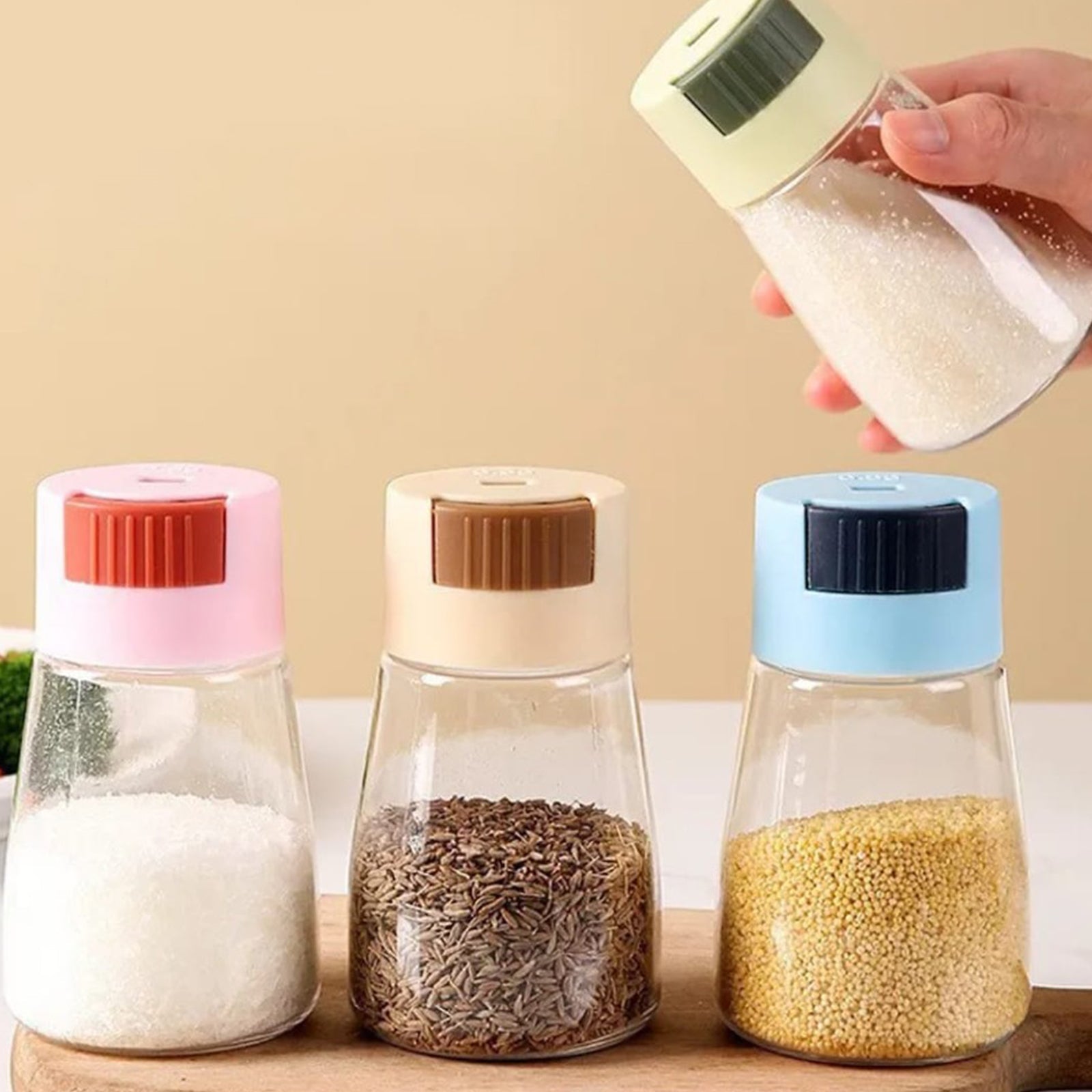 Premium 3-Piece Spice Jar Set