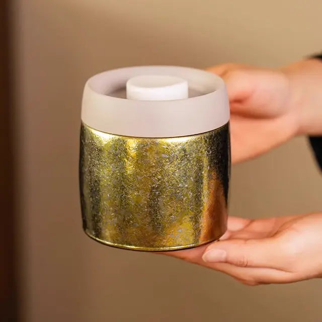Pure Titanium Storage Box Vacuum EDC Container for Coffee Food & Gifts for Camping & Hiking