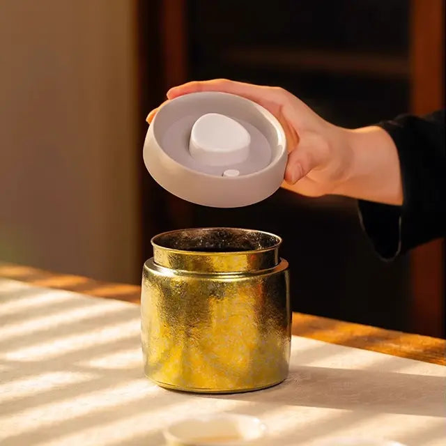 Pure Titanium Storage Box Vacuum EDC Container for Coffee Food & Gifts for Camping & Hiking