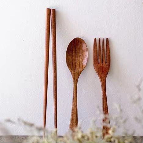 Reusable Wooden Cutlery Set