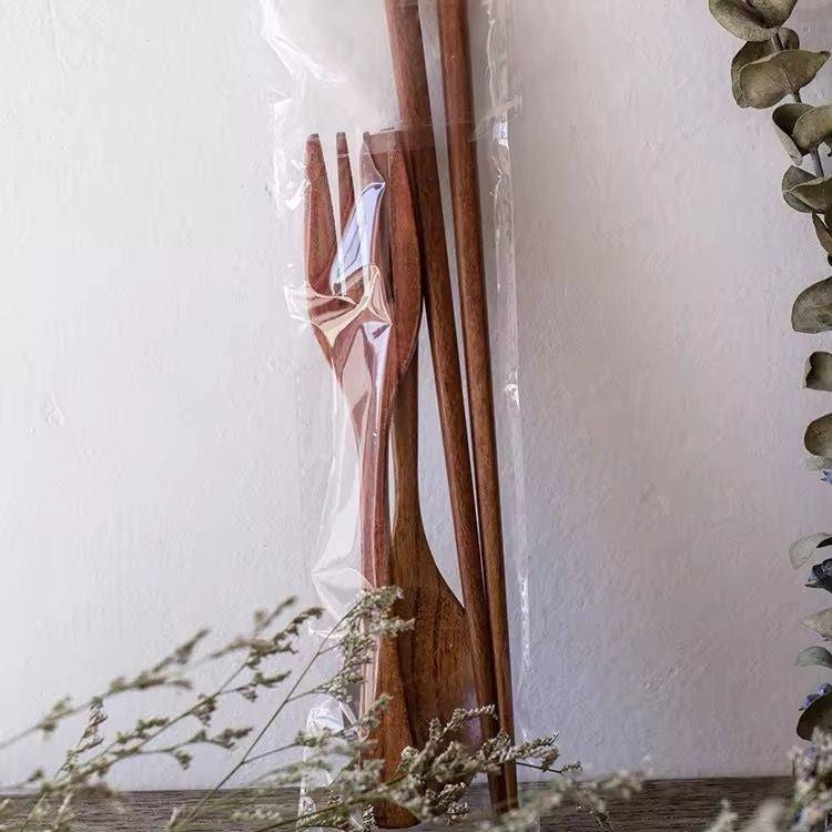 Reusable Wooden Cutlery Set