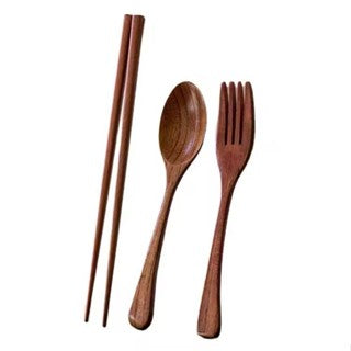 Reusable Wooden Cutlery Set