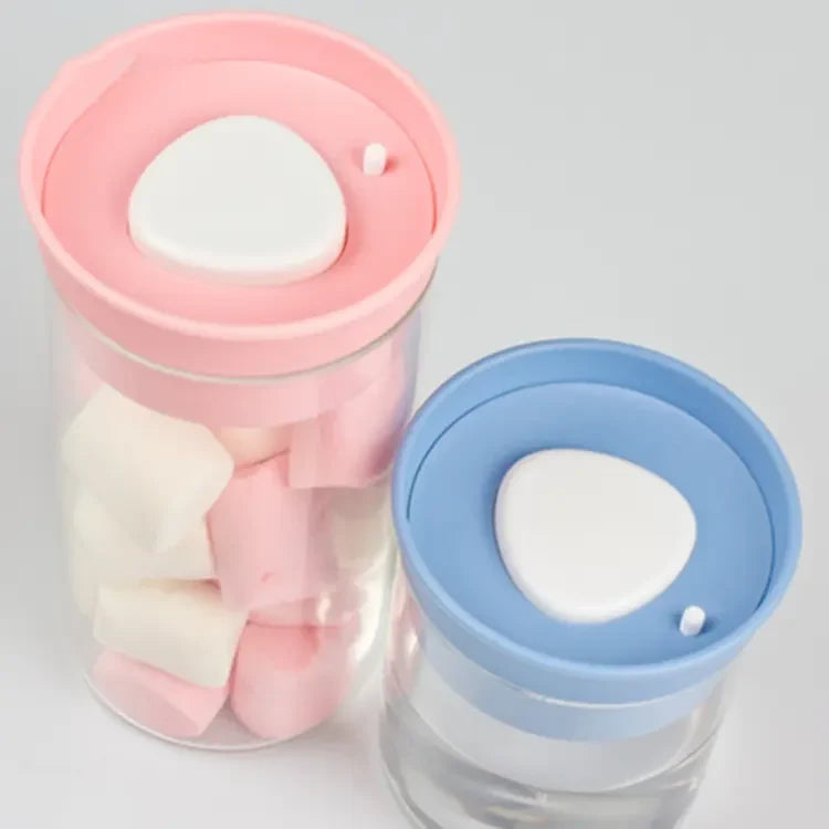 1.2 L Round Glass Vacuum Food Container Kitchen Storage And Organization