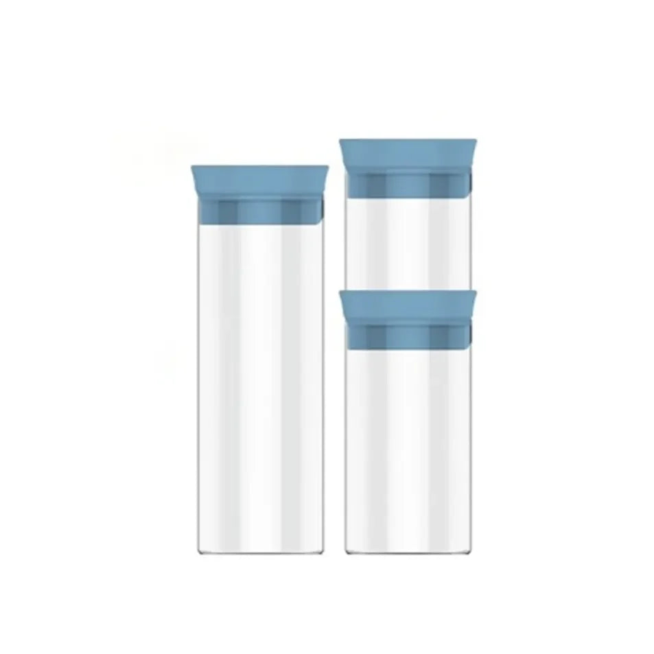 1.2 L Round Glass Vacuum Food Container Kitchen Storage And Organization