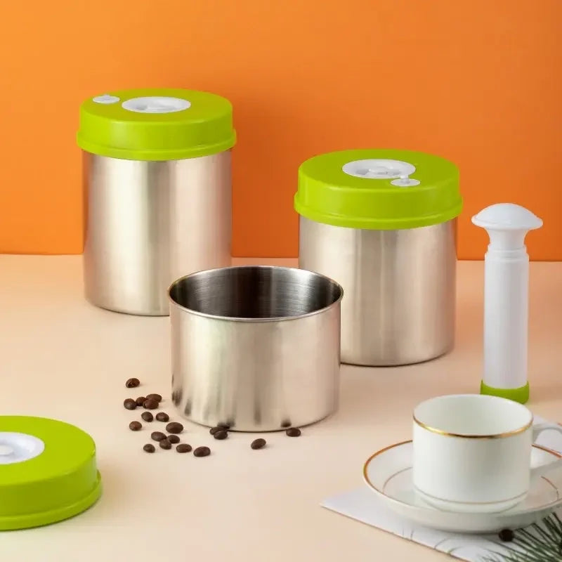 Round Shape Airtight Container Stainless Steel Vacuum Container