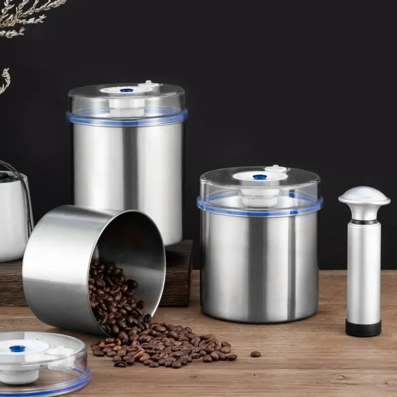 Round Shape Airtight Container Stainless Steel Vacuum Container