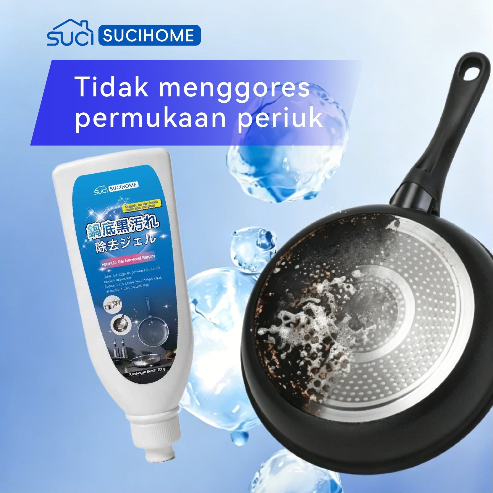 SUCIHOME Heavy Duty Pot Bottom Cleaner Gel