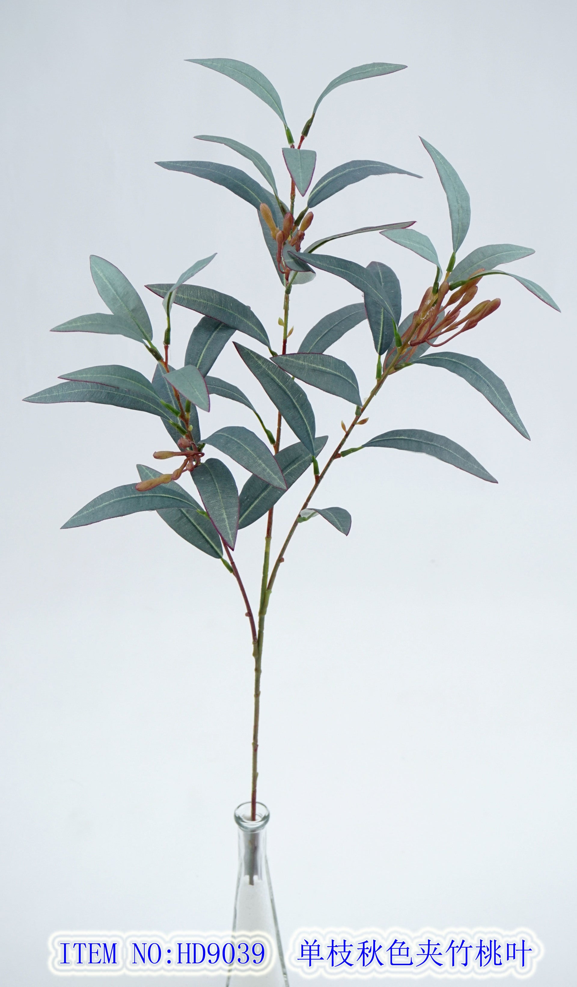 Single autumn oleander leaf