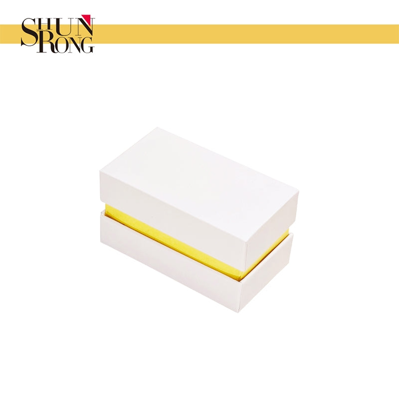 Special Texture Touching Box with Lid and Base Structure for 4 Pieces Macaron Packaging