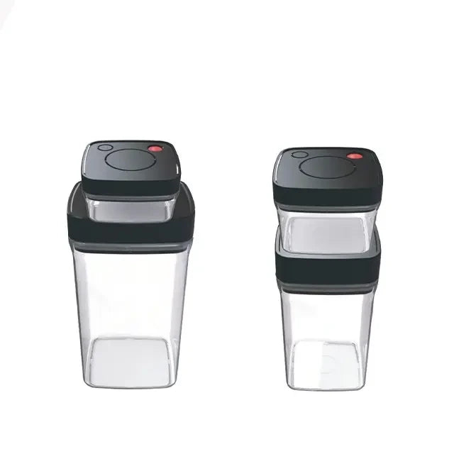 Square High Vacuum Food Storage Canister, Stackable BPA Free Plastic Cereal Containers, for Kitchen Pantry Organization and Storage