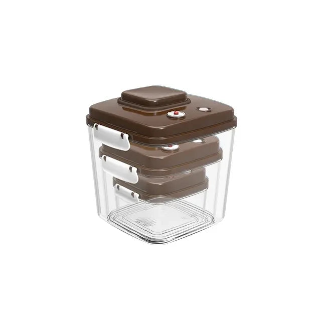 Square Plastic Container Vacuum Food Storage Canisters Set