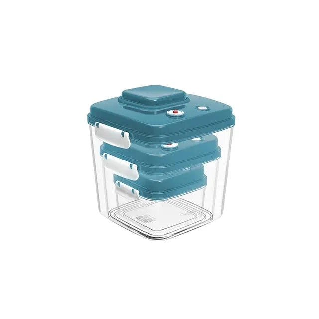 Square Plastic Container Vacuum Food Storage Canisters Set