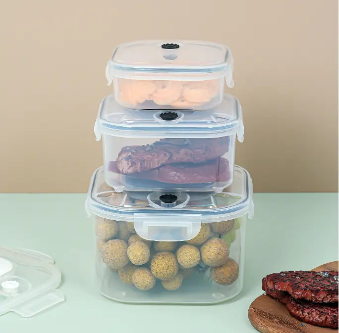 Square Plastic Vacuum Lunch Box | Freshness Upgraded | Healthy & Portable