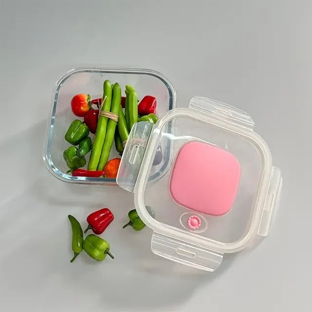 Square Press Type Vacuum Sealing Fresh Box with Leak-Proof Design for Optimal Food Freshness