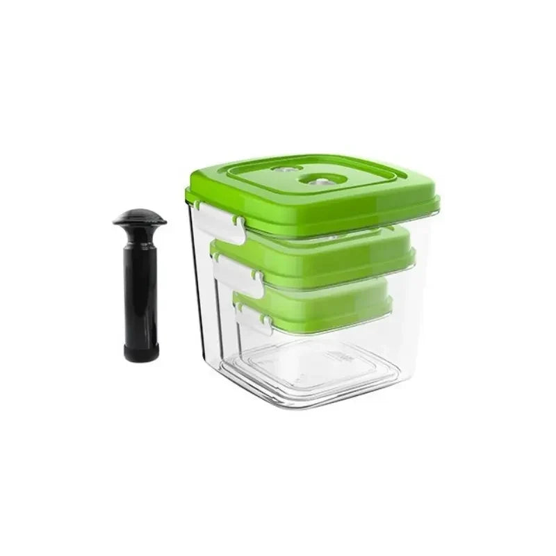 Square Pumpable Food Storage Locking Canisters Set