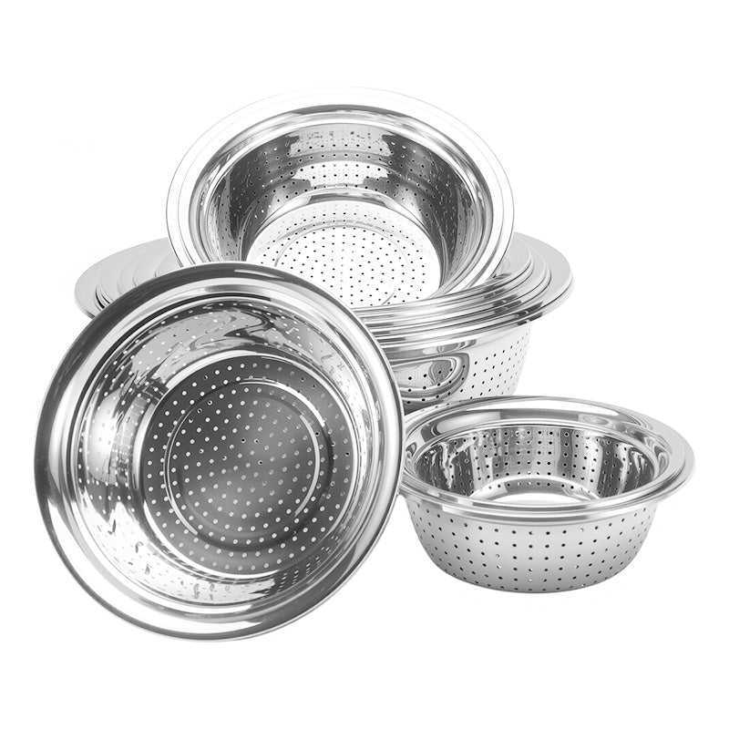 Stainless Steel Non-magnetic 1.9  5-mil Hole Colander Basket