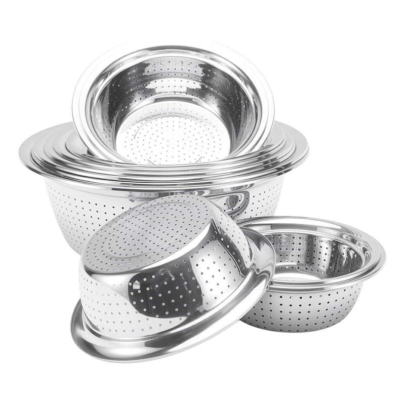 Stainless Steel Non-magnetic 1.9  5-mil Hole Colander Basket