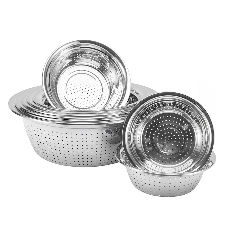 Stainless Steel Non-magnetic 1.9  5-mil Hole Colander Basket