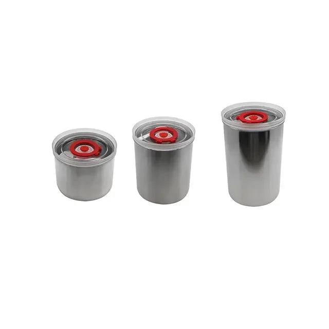 Stainless Steel Vacuum Airtight Coffee Bean Milk Powder Grain Canister with Pump for Food Storage