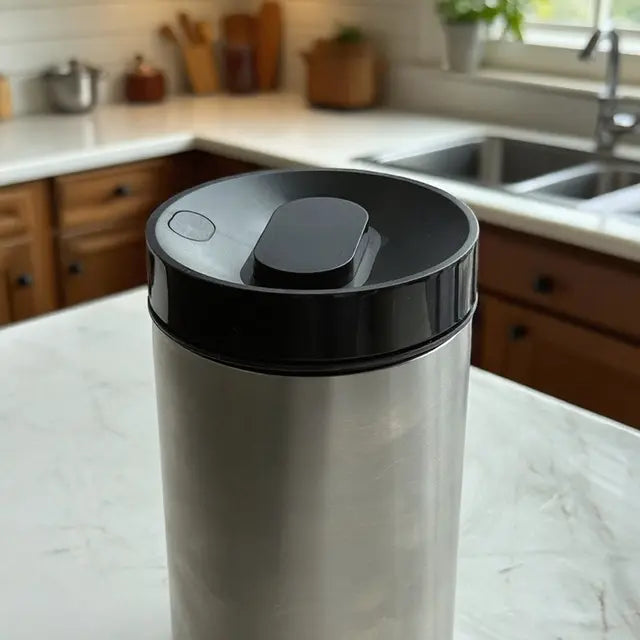 Stainless Steel Vacuum Storage Jar with Separate Release Button