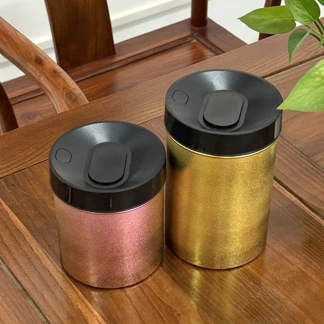 Titanium Vacuum Sealing Canister Airtight Storage Container for Coffee Tea Caddy