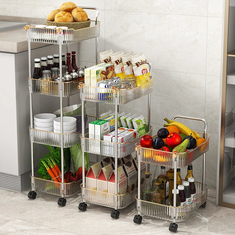 Toy Organizer Vegetable Fruit Holder Shelving Unit Bathroom Plastic Storage Rack