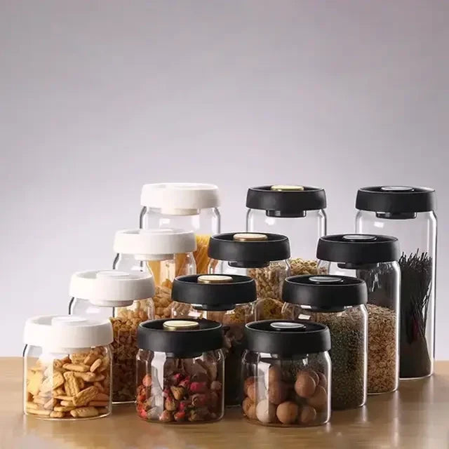 Vacuum Coffee Canisters with Airtight Lids Grounds Coffee Bar Accessories