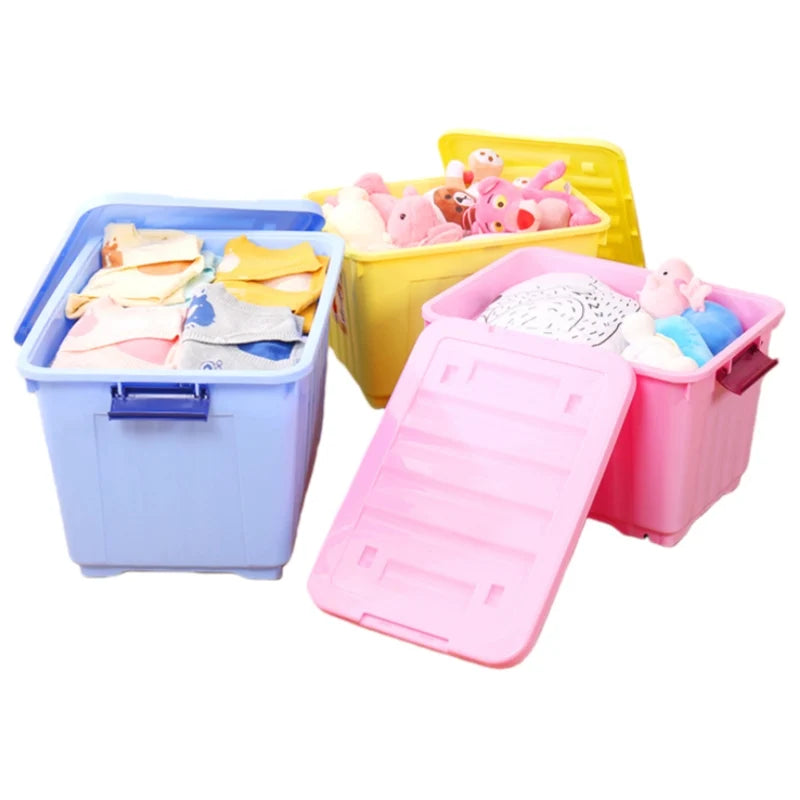 Household Storage Box Plastic Storage Box Durable Organizer for Toys and Clothes Organization