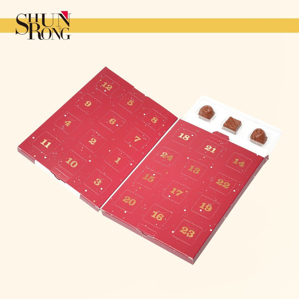 chocolate-gifting-packaging-advent-calendar-boxes-with-PET-blister-in-a-book-shape