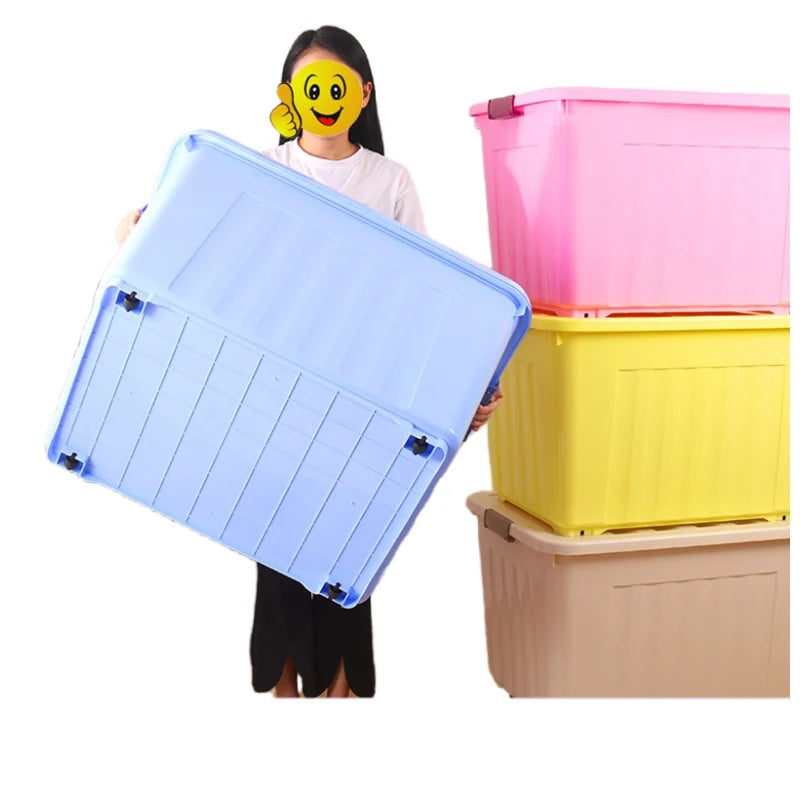 Household Storage Box Plastic Storage Box Durable Organizer for Toys and Clothes Organization