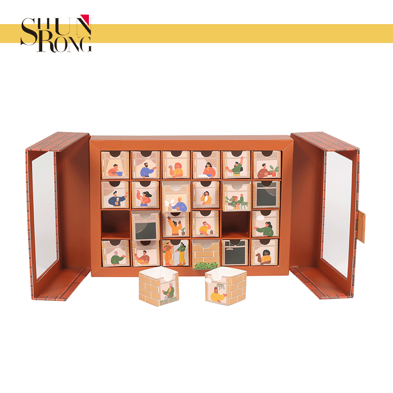 elegant-gift-packaging-idea-two-doors-and-clear-viewing-window-and-magnets-closure-with-24-drawer-small-boxes
