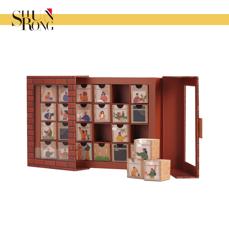 elegant-gift-packaging-idea-two-doors-and-clear-viewing-window-and-magnets-closure-with-24-drawer-small-boxes