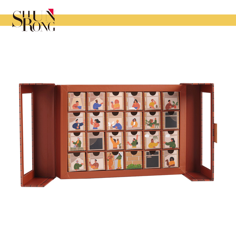 elegant-gift-packaging-idea-two-doors-and-clear-viewing-window-and-magnets-closure-with-24-drawer-small-boxes