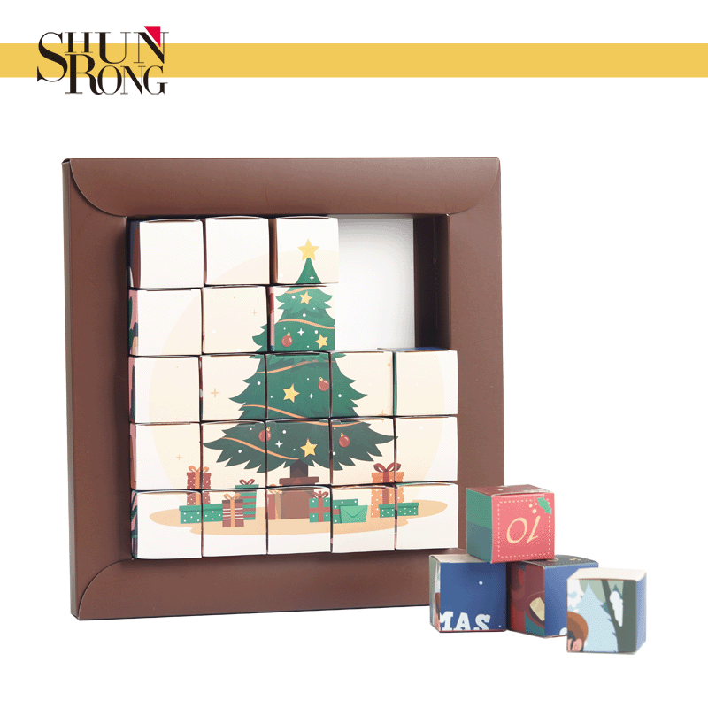 empty creative advent calendar packaging boxes puzzle like design for toy gift