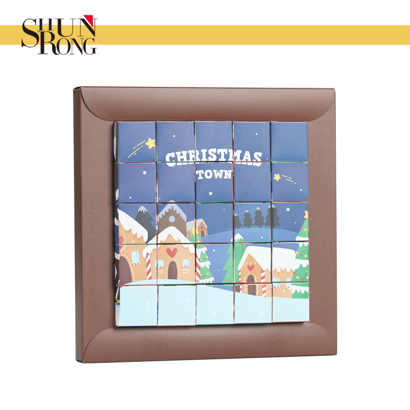 empty creative advent calendar packaging boxes puzzle like design for toy gift